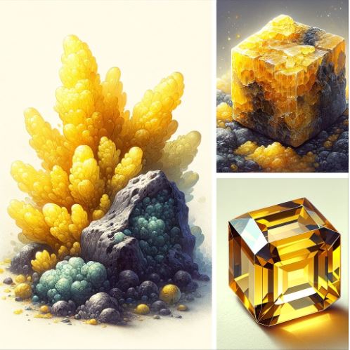 Žlutý minerál - Dárky pro ženu