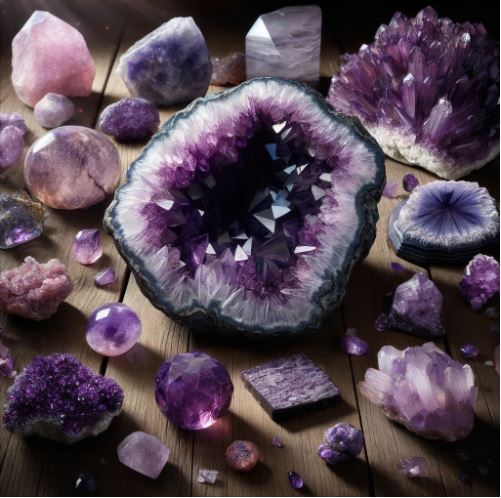 Fialový minerál - Dárky pro ženu